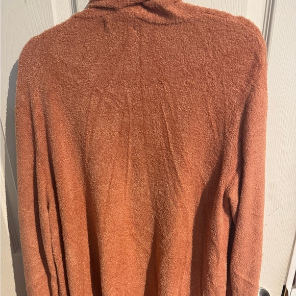 Barefoot Dreams CozyChic Directional Ribbed Cardigan Deep Aubergine 1X - Picture 10 of 10